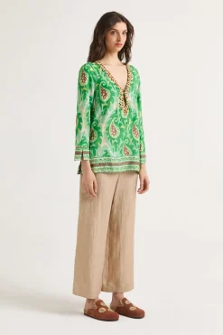 Maliparmi Chemises | CAFTAN MIRTLE PAISLEY