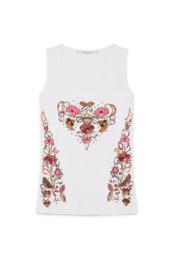 Maliparmi T-Shirts Et Tops | DÉBARDEUR PRECIOUS EMBROIDERY