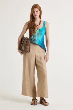 Maliparmi Pantalons | PANTALON LINEN JACQUARD